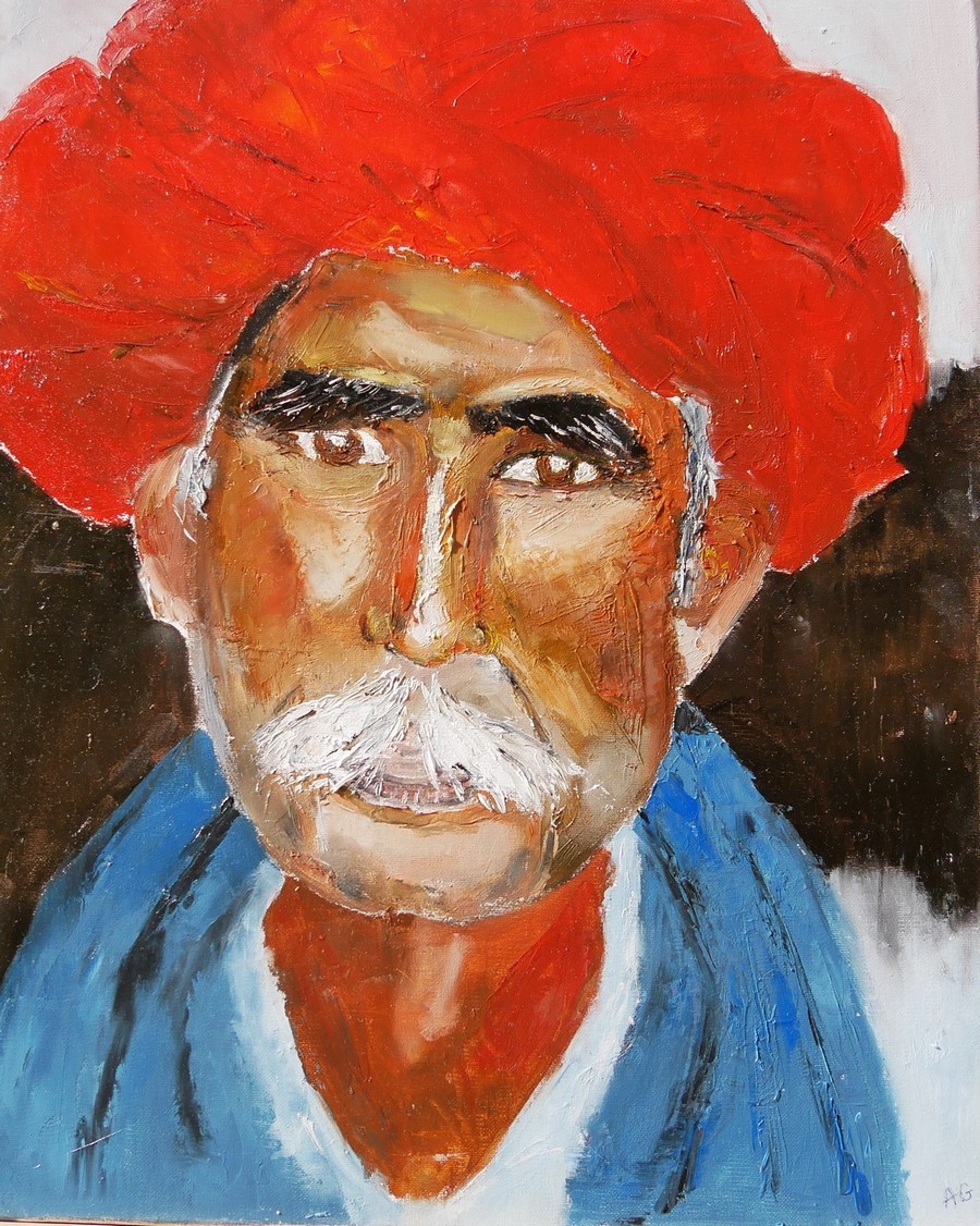 Homme au turban rouge
